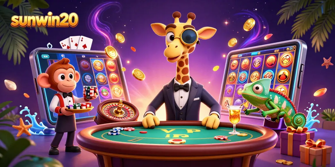 Experience thrilling games at sunwin20 with vibrant characters and exciting casino elements.