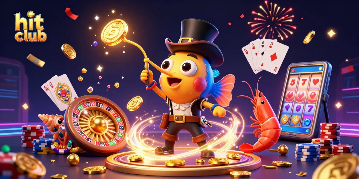 Experience the excitement of hit club with a vibrant casino scene featuring anglerfish and treasures.